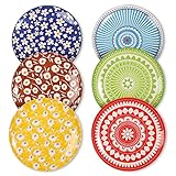 arzberg teller bunter rand Ideales Geschenk: Schöne Muster und exquisite glasierte Verarbeitung machen dieses runde Teller set einzigartig und dennoch anmutig, das eine ideale Ergänzung für jede Porzellansammlung ist. Es ist eine perfekte Option als Geschenk für Ihre Freunde und Familie.
