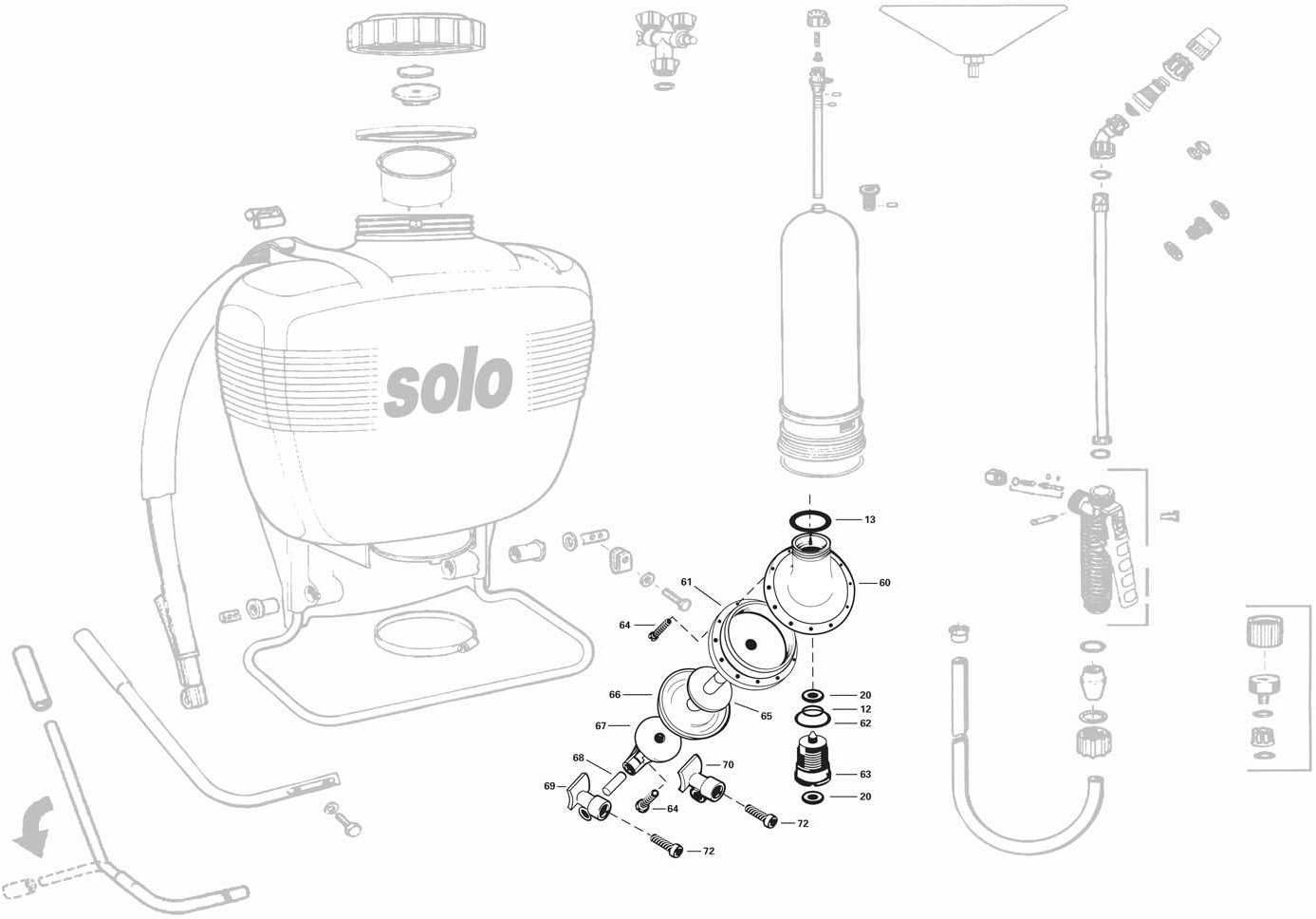 Solo Piston Pump and Cylinder - Diaphragm Pump