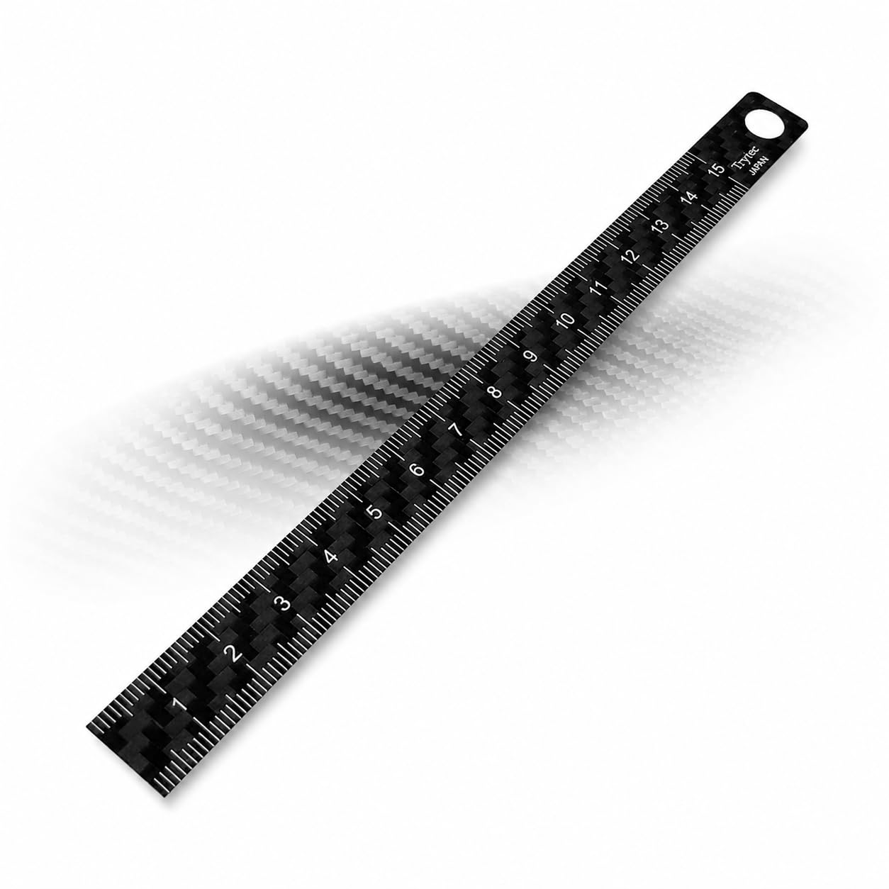 Linijka z włókna węglowego 15 cm C-15 Tri-Tech wyprodukowano w Japonii