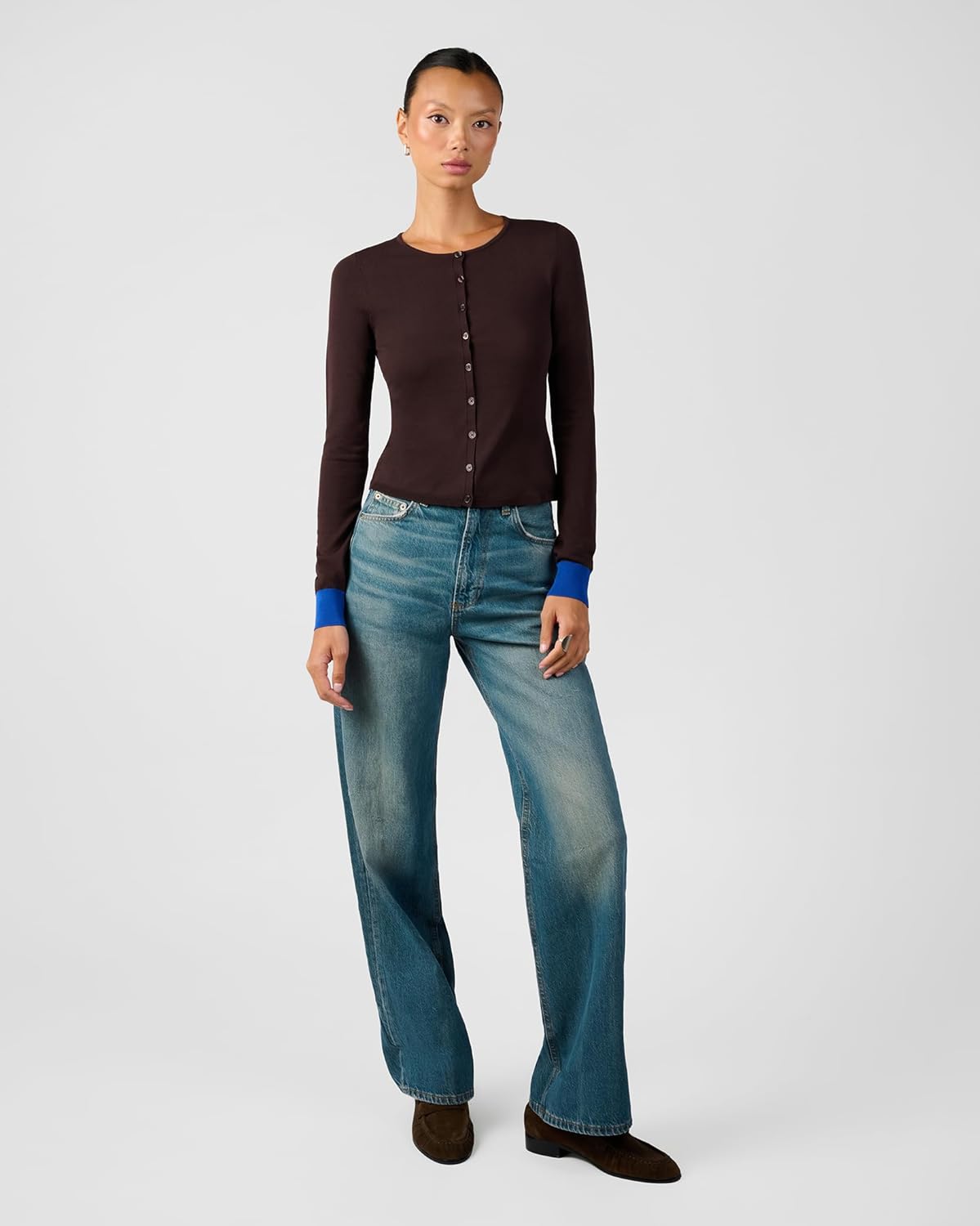 WEWOREWHAT Women's Fine Knit Cardigan