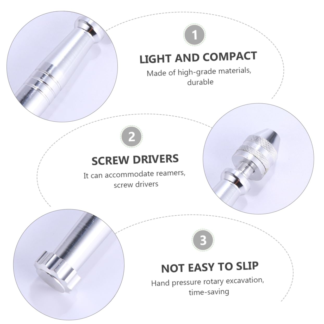OSALADI 3sets Trapano Manuale Per Fai Te e Lavori Artigianali Inclusi Punte e Base Di Fissaggio Utensile Leggero e Compatto Per Oreficeria e Lavorazione Del
