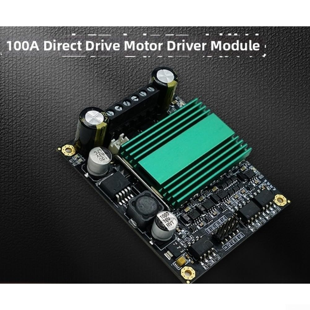 100A Dual H Bridge Modulo Driver Motore DC con Isolamento Optoaccoppiatore, Intervallo di Tensione di Ingresso 12V-48V, Design Compatto Con Dissipatore Di Calore Per Robotica E Compare Veicoli