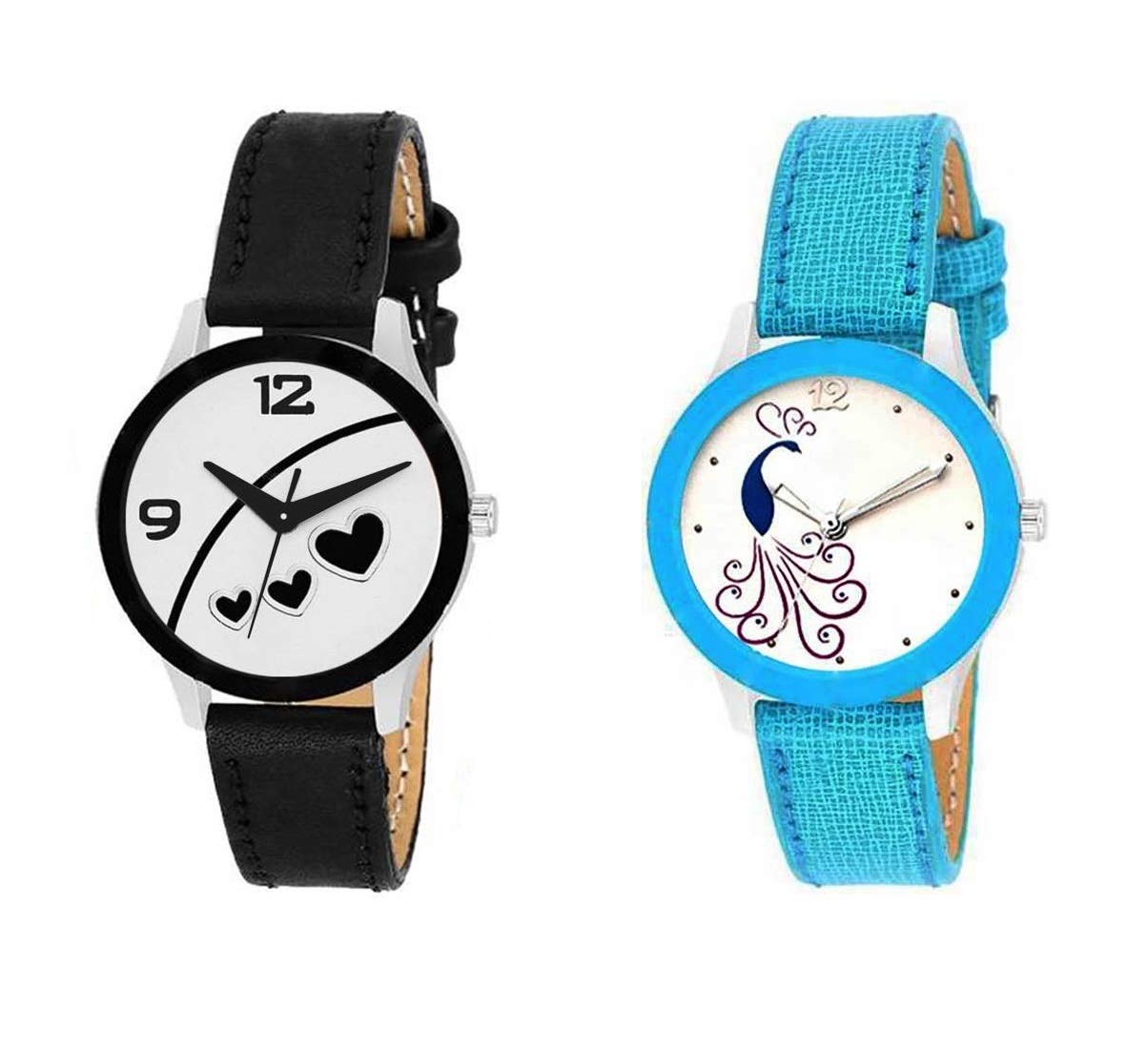 RPS FASHION WITH DEVICE OF R Analogue Girls Watch (White Dial Black & Sky Blue Colored Strap) (B07PXZ6XR4) Amazon Price History, Amazon Price Tracker