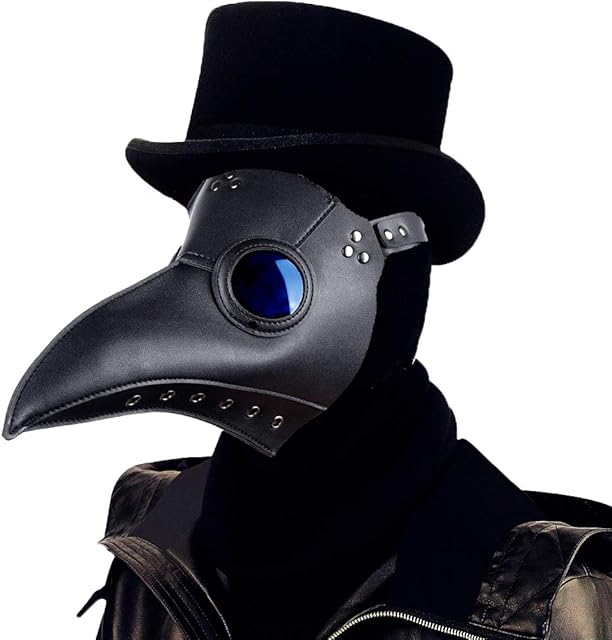 Raxwalker Plague Doctor Mask Halloween Props Costume Set Steampunk Gothic Cosplay Retro Leather Bird Mask