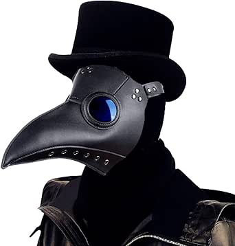 Raxwalker Plague Doctor Mask Halloween Props Costume Set Steampunk Gothic Cosplay Retro Leather Bird Mask
