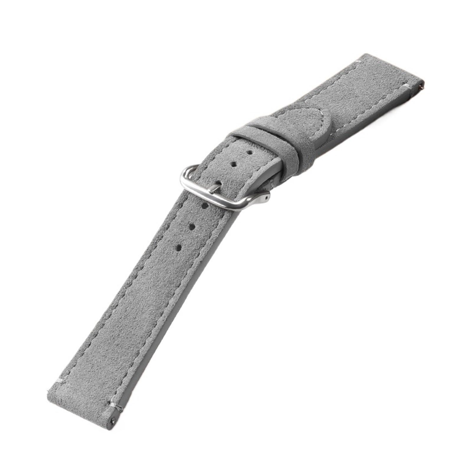yingyingjia Miękki Zamszowy Pasek Retro Ze Skóry Naturalnej Sportowy Pasek Do Zegarka 20 Mm 22 Mm