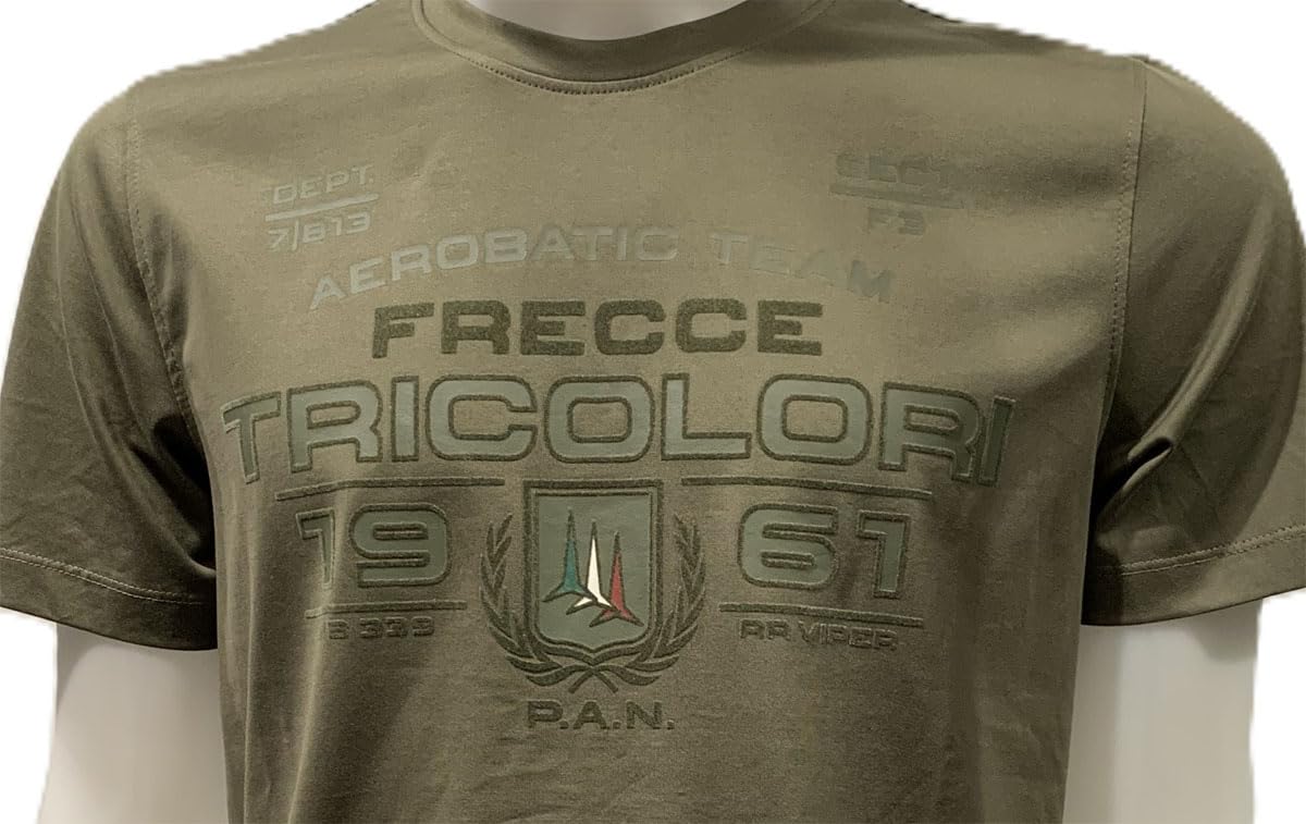 Aeronautica Militare t-Shirt TS2423 da Uomo, Maglia, Maglietta, Felpa, Frecce Tricolori