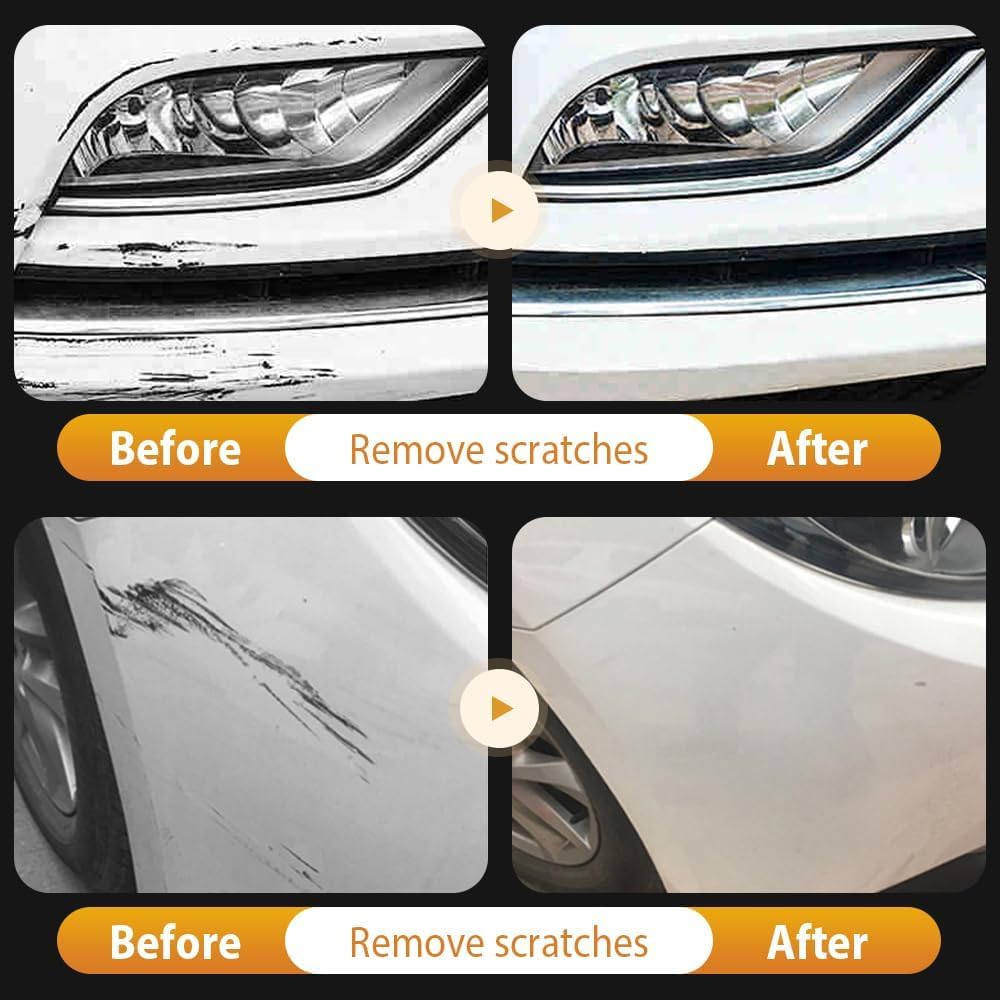 2026 Scratch Remover for Vehicles, Car Scratch Remover Wax, Car Scratch Repair Paste for Deep Scratches, Universal Car Scratch Removal Wax with Wipe and Sponge (1 set) — view 3