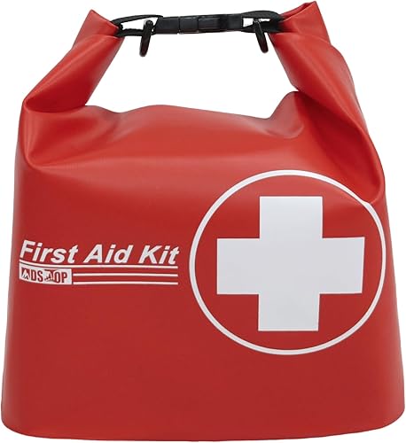 MDSTOP Kit de primeros auxilios impermeable de 152 piezas, bolsa seca ligera para barcos pequeños, kit médico FAK de supervivencia de emergencia