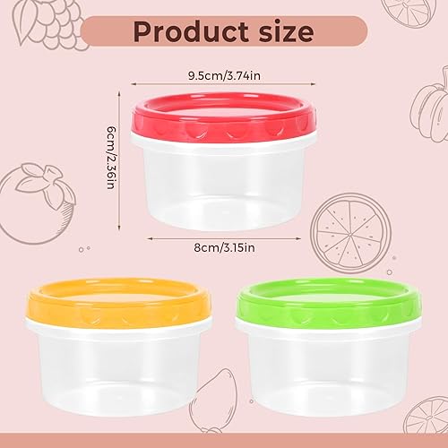 Miniatura 2 de GothaBach Paquete de 12 recipientes de plástico de 8 onzas con tapas, recipientes pequeños para congelador, recipientes reutilizables para