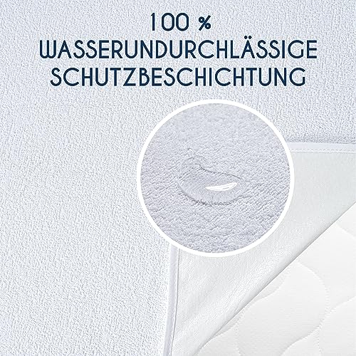 Dreamzie Matratzenschoner 90 x 200 Wasserdicht (2er-Set) Oeko-TEX Zertifiziert - Nässeschutz 90x200 Atmungsaktive 3