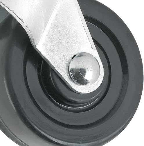 Miniatura 2 de SOFTTOUCH Rueda giratoria de goma resistente con placa superior giratoria, 2-12 pulgadas, capacidad de carga de 175 libras