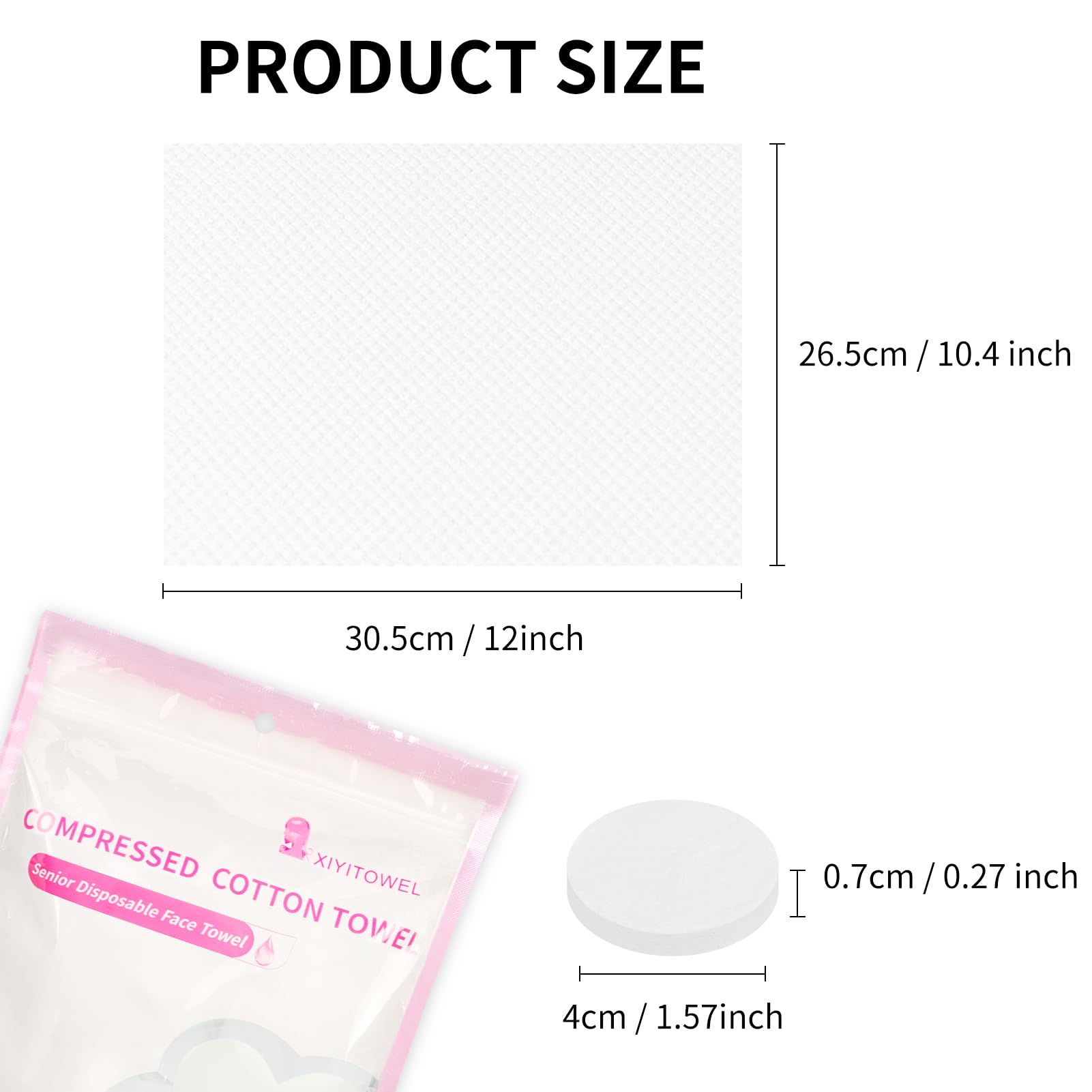 Amazon | WWW 使い捨て圧縮タオル 40枚入 大きい 厚手 フェイスタオル