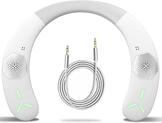 Neckband Bluetooth Speaker, Neck Speaker Bluetooth Wireless, True 3D Stero Sound Around The Neck Speaker, Wearable Speaker with Dynamic GRB, Support AUX, Portable for Home Sport Outdoor