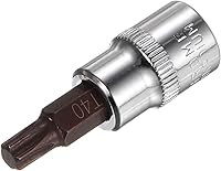 Vista 8 de uxcell Longitud del acero 180.4 ft m del zócalo S2 de la broca Torx de la impulsión de 1/2 pulgada T55