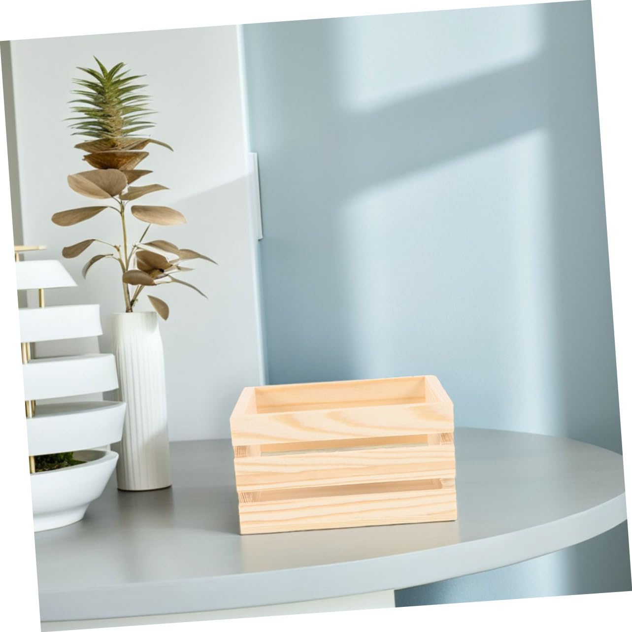 EPIGEIST 3Pcs Miniature Wooden Crates for Dollhouse Storage Tiny Baskets for Kids Pretend Play Craft Projects 4.92X3.46X2.76In Durable Mini Dollhouse Accessories - Image 4