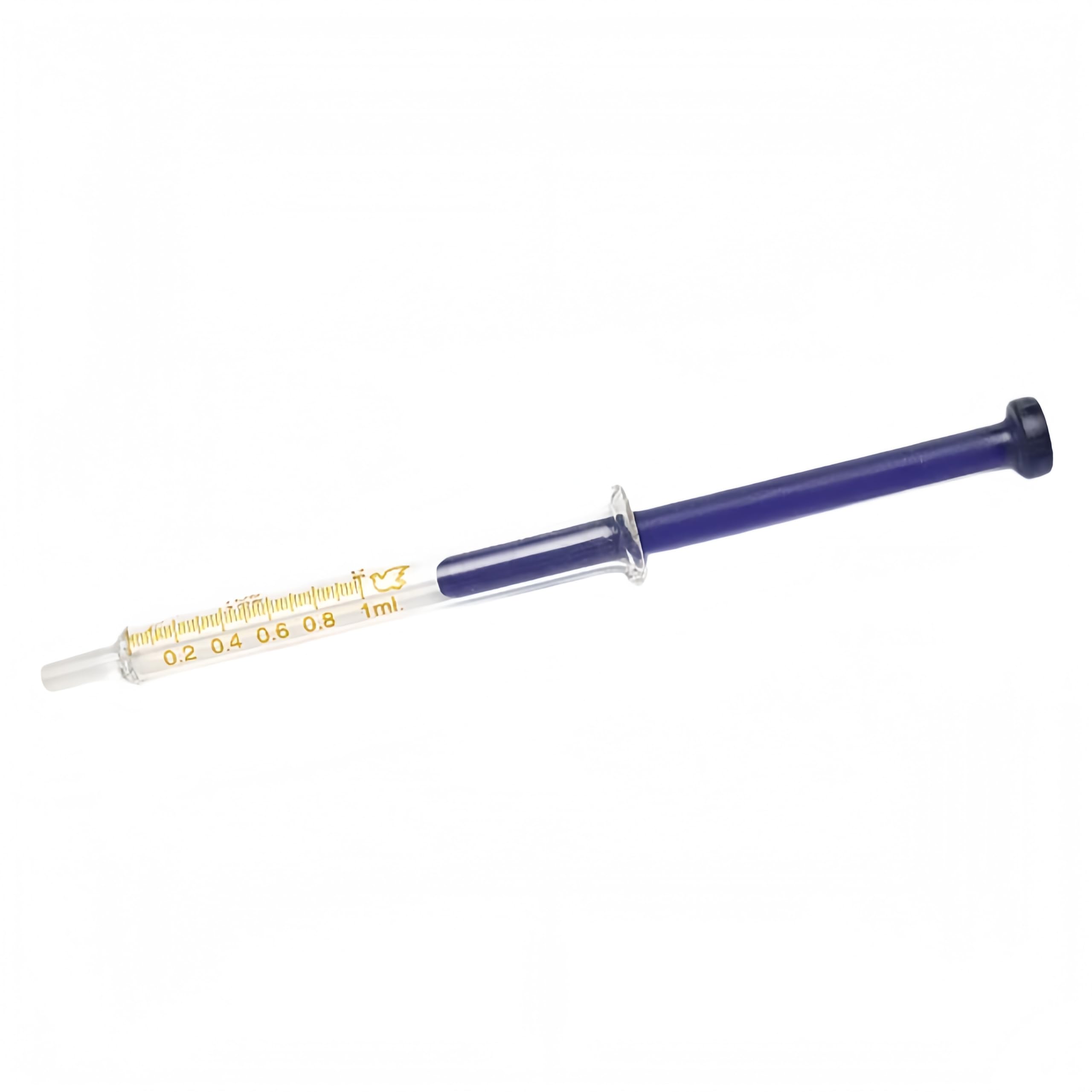 Skalowana Szklana Strzykawka 1ml Luer Slip Lab Injektor Pipeta-50Pcs