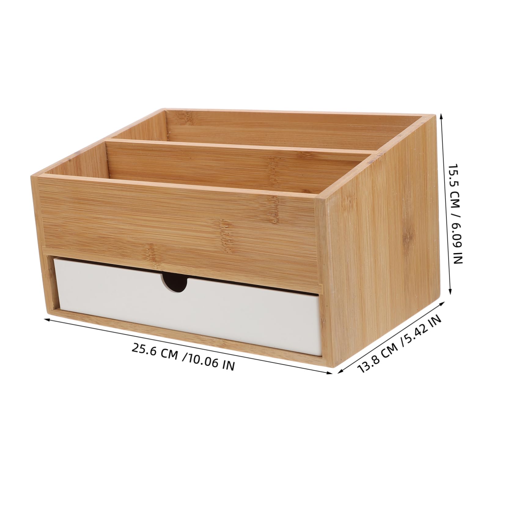 Schreibtisch-organizer Bambus Mit Aufbewahrungsbox Für Kleinigkeiten Kosmetik Und Bastelbedarf Vielseitig Für Home-office Und Schlafzimmer