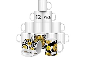 Dmsky 12 Pack Sublimation Mugs for Creating Personalized Gifts and Crafts