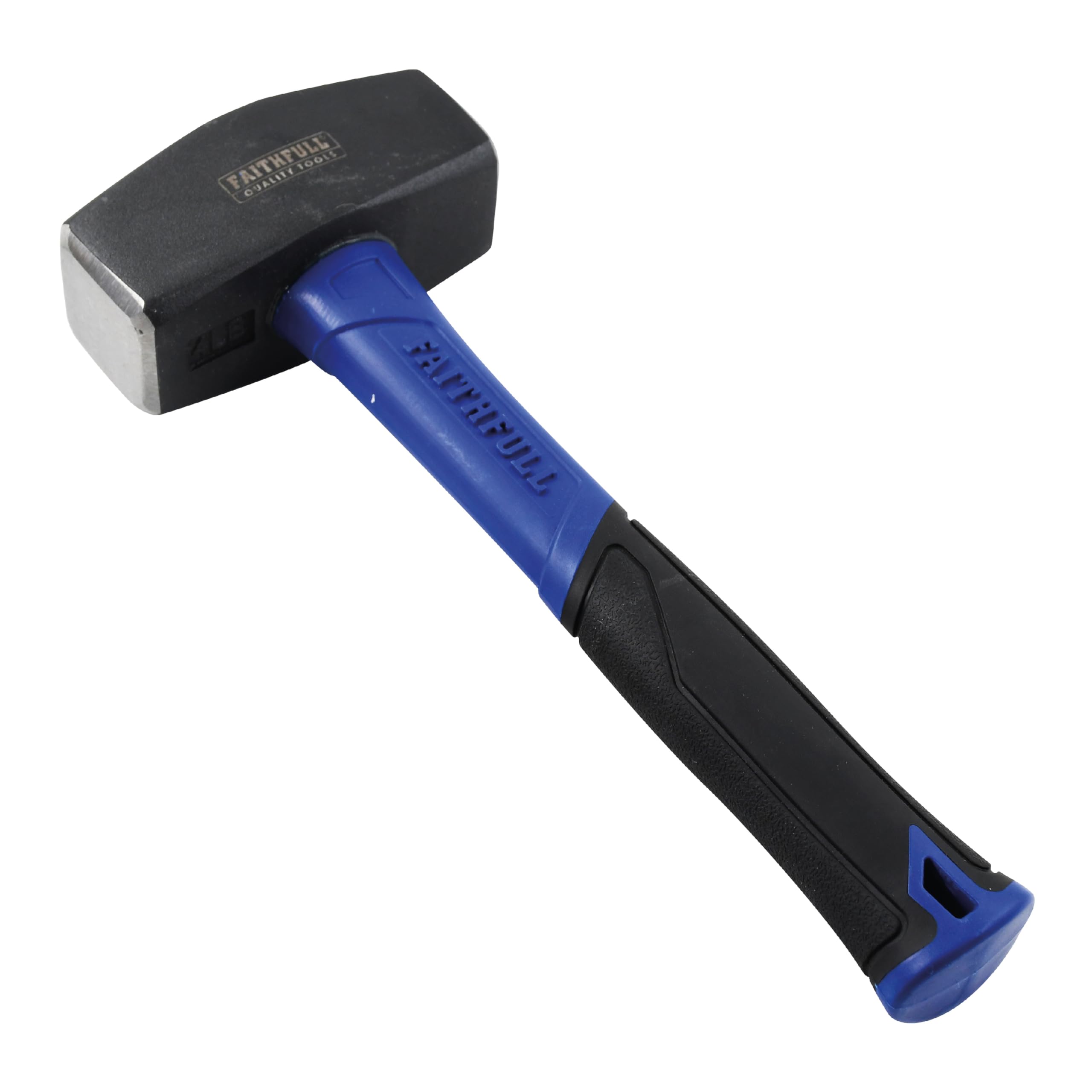 Faithfull Fibreglass Shaft Club Hammer 1.8kg (4lbs) – High-Strength Fibreglass Handle with Powder-Coated Steel Head & Ergonomic Non-Slip Grip for Masonry, Light Demolition & General Site Work