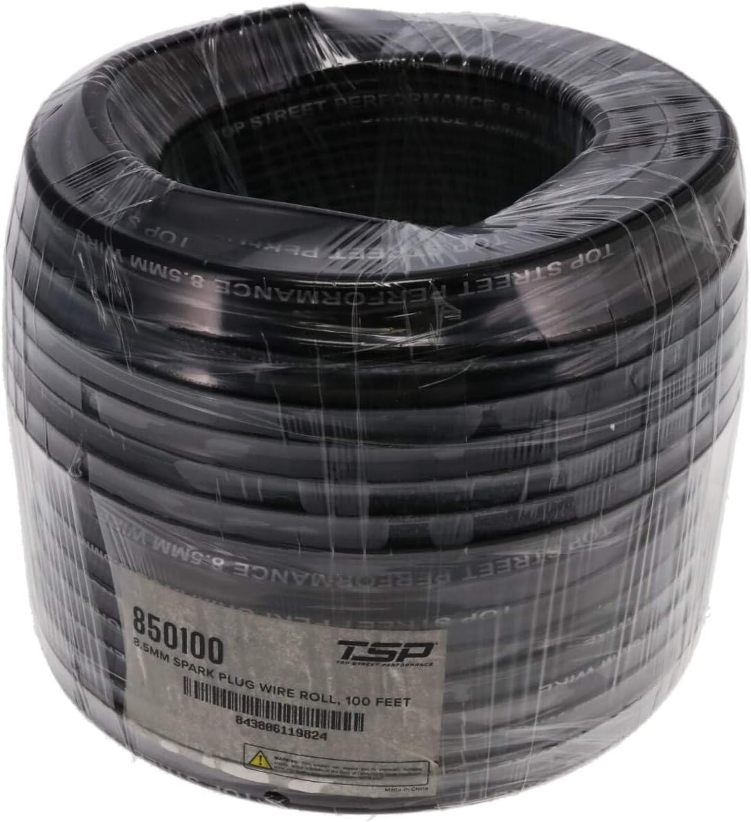 Top Street Performance Universal 8.5mm x 100 ft. Black Spark Plug Wire Roll