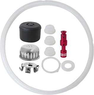 10Pcs for Instant Pot Replacement Parts Kit for RIO 6 Qt Includes Inner Cooking Pot, Sealing Ring, Steam Release Handle, Float Valve with Silicone Cap, Anti-Block Shield