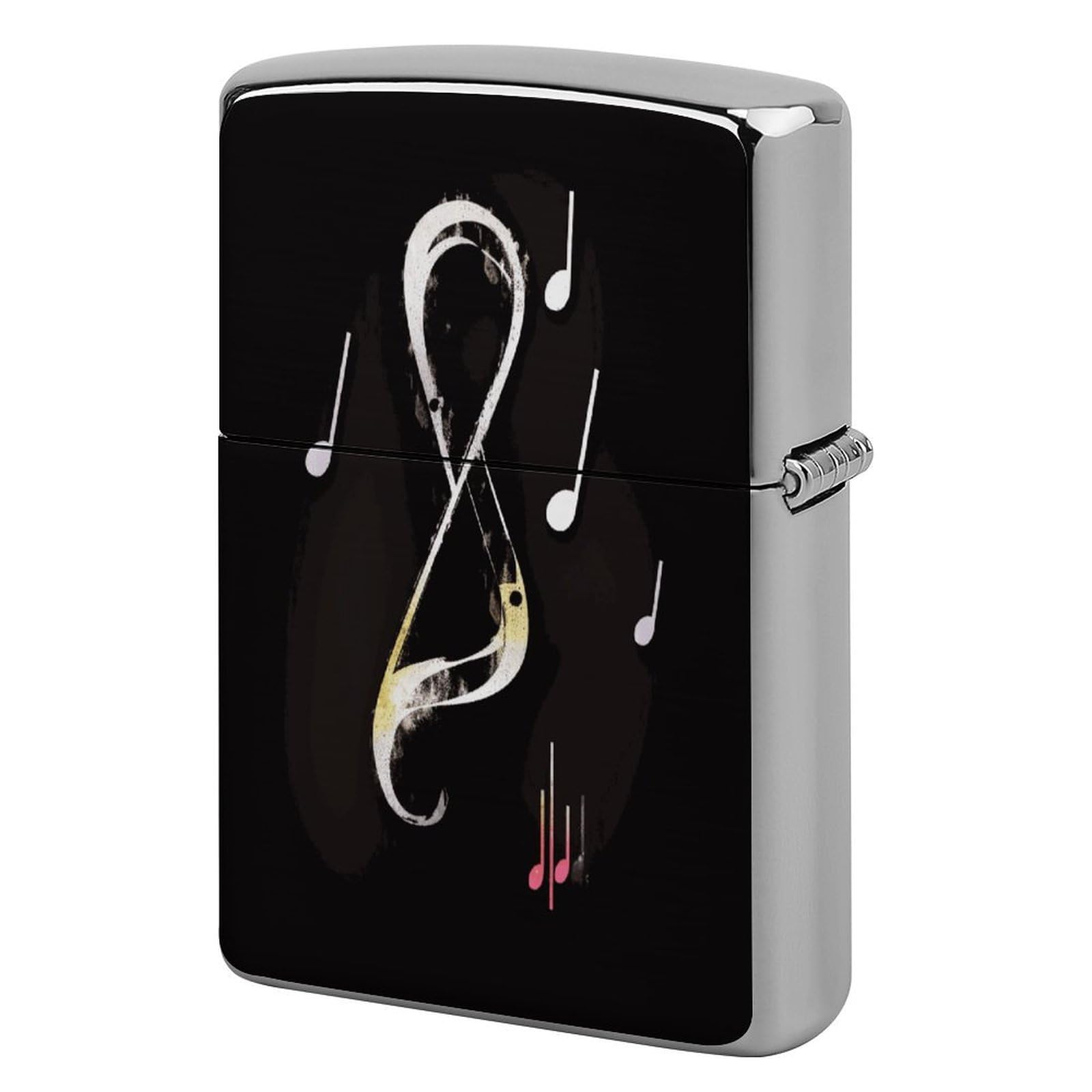 Fekiloot Style Music Notes Lighter Case Cover Metal Lighter Case