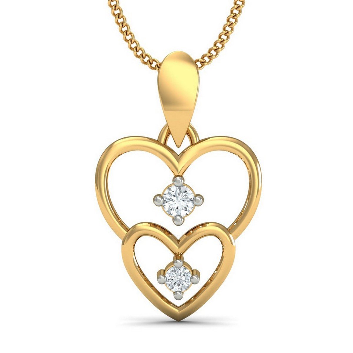 18KT Yellow Gold First Love Pendant for Women-image-20
