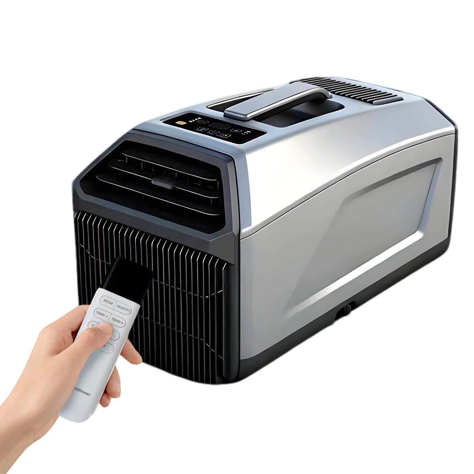 ExoticaBlend 4500BTU Portable Camping Air Conditioner For Tent Outdoor and Indoor Use,240W Low Power for RV,Truck,Van and Car Cooling Silver