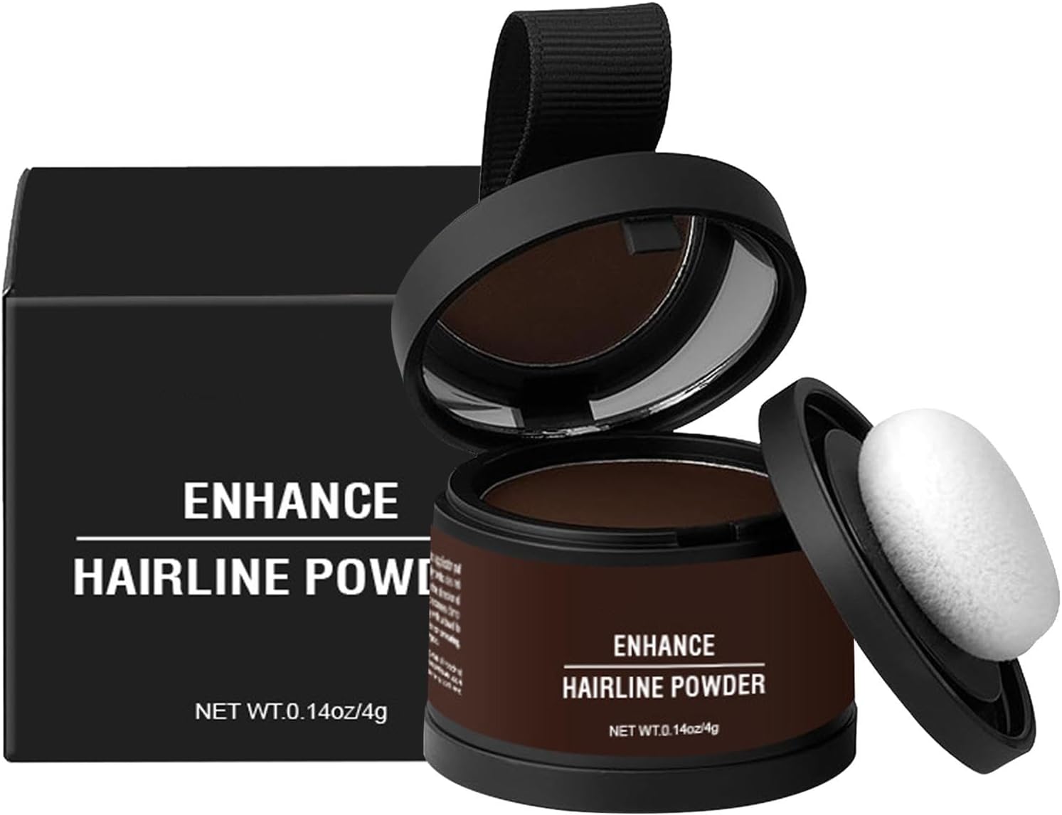 Haarlijnpoeder, Haarlijnpoeder voor dames – Root Touchup Haarkleuring met Applicator,Langdurige dekking Hair Shading Tool Concealer voor het bijwerken van grijs haar