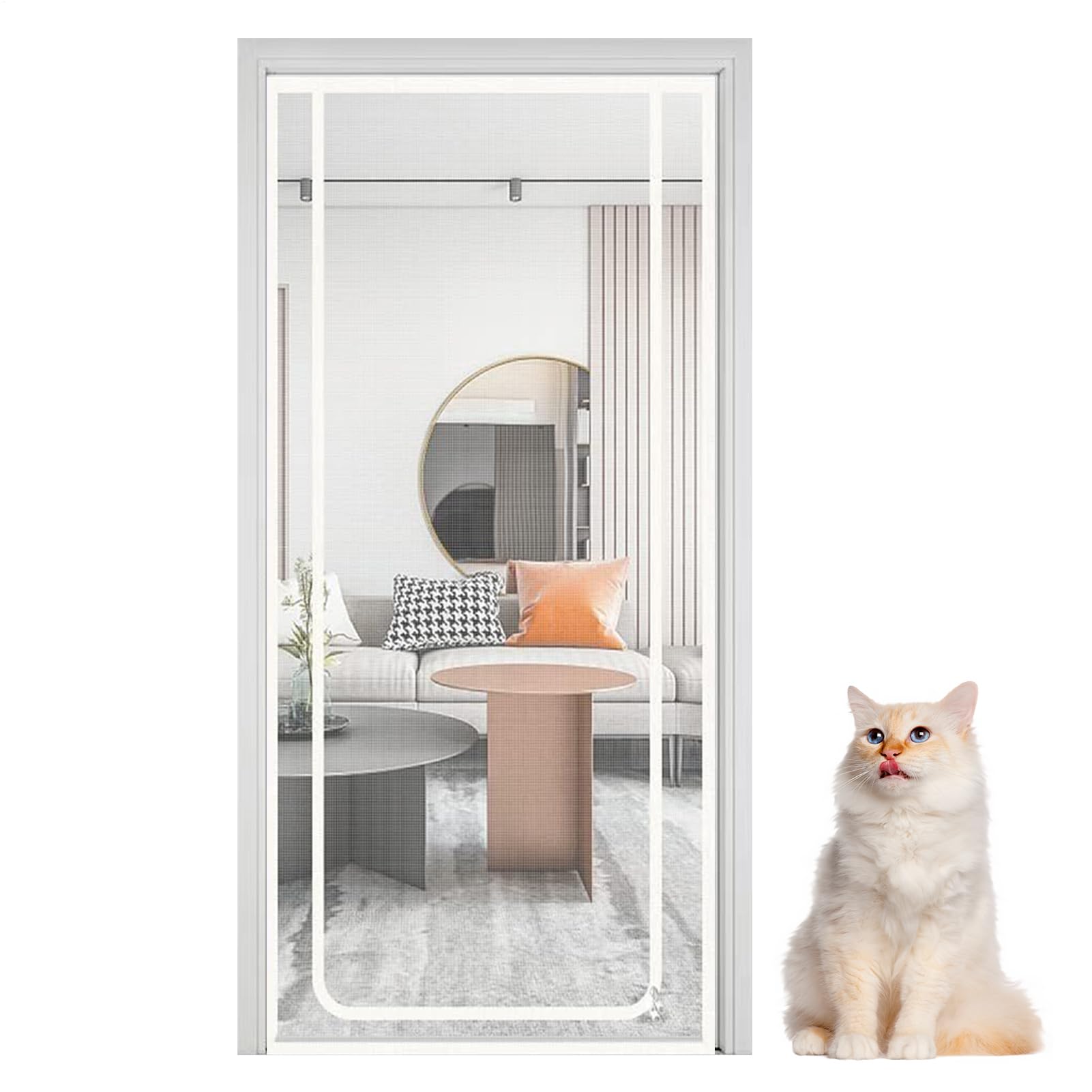 Grille pour animaux ajustable et portable 90 x 220 cm protection chats