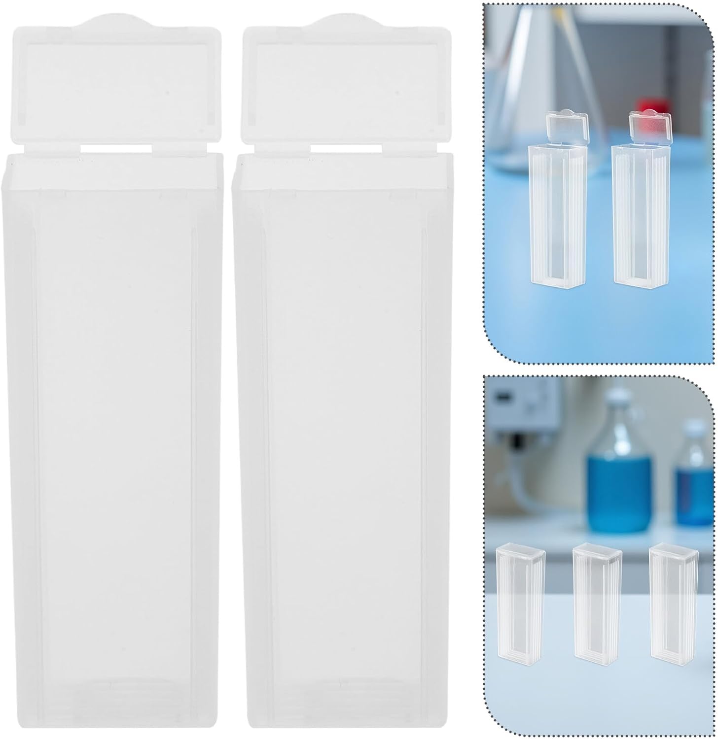 Plastic Microscope Slide Staining Jar 5-slot Wide Holder Rack for Laboratory Slide Storage and Sample Processing for Scientific Use