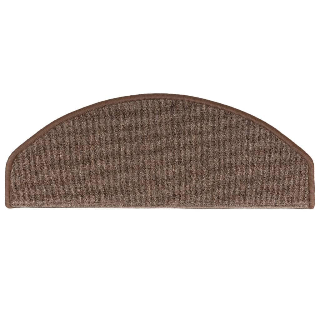 vidaXL Stufenmatten 10 STK. 65x24x4 cm Kaffeebraun Halbrund Groß