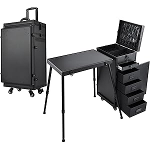 Valigetta Cosmetica Professionale Con Specchio E Luci - Trolley Beauty Make-Up Per Estetiste | 4 In 1 - Foto 6