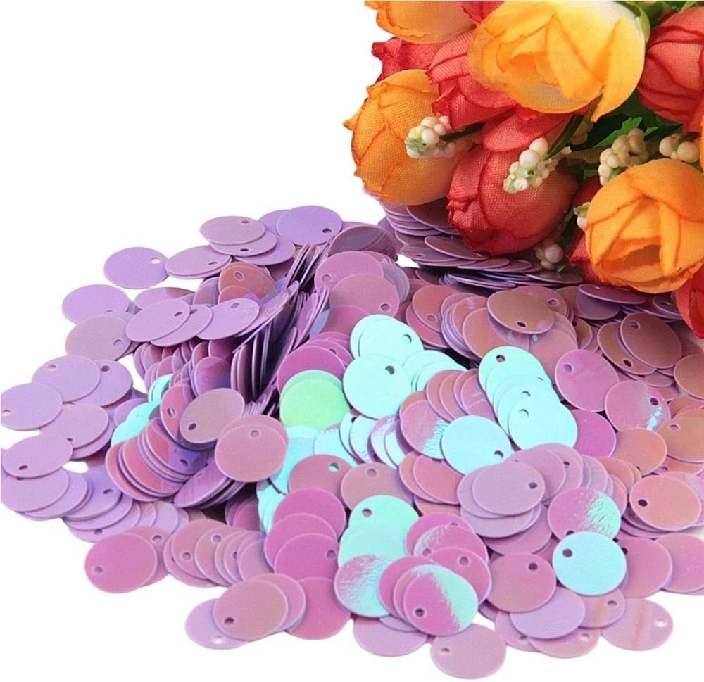Washer,Stainless washer, Paillettes Applique, Diameter 10mm 15mm 20mm 25mm Large Flat Round Edge Hole Loose Sequins 10g(Laser Clear,20mm)