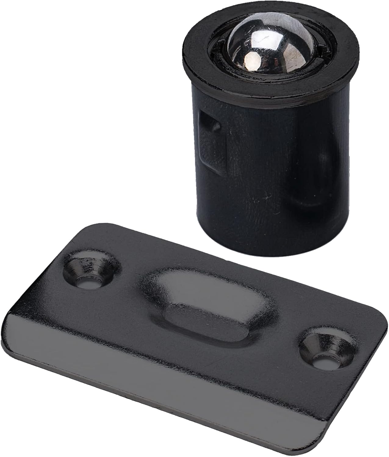 Enconker 4 Pack Closet Door Ball Catch Black, French Door Hardware Ball