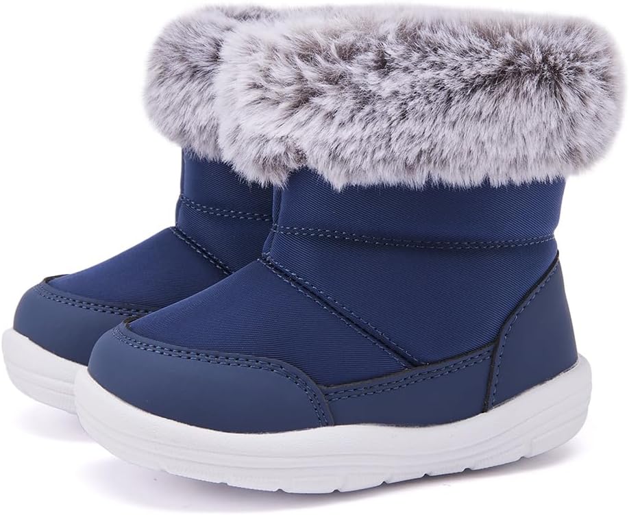 BMCiTYBM Baby Snow Boots Boys Girls Winter Infant Shoes Anti-Slip 6 9 12 18 24 Months Faux Fur