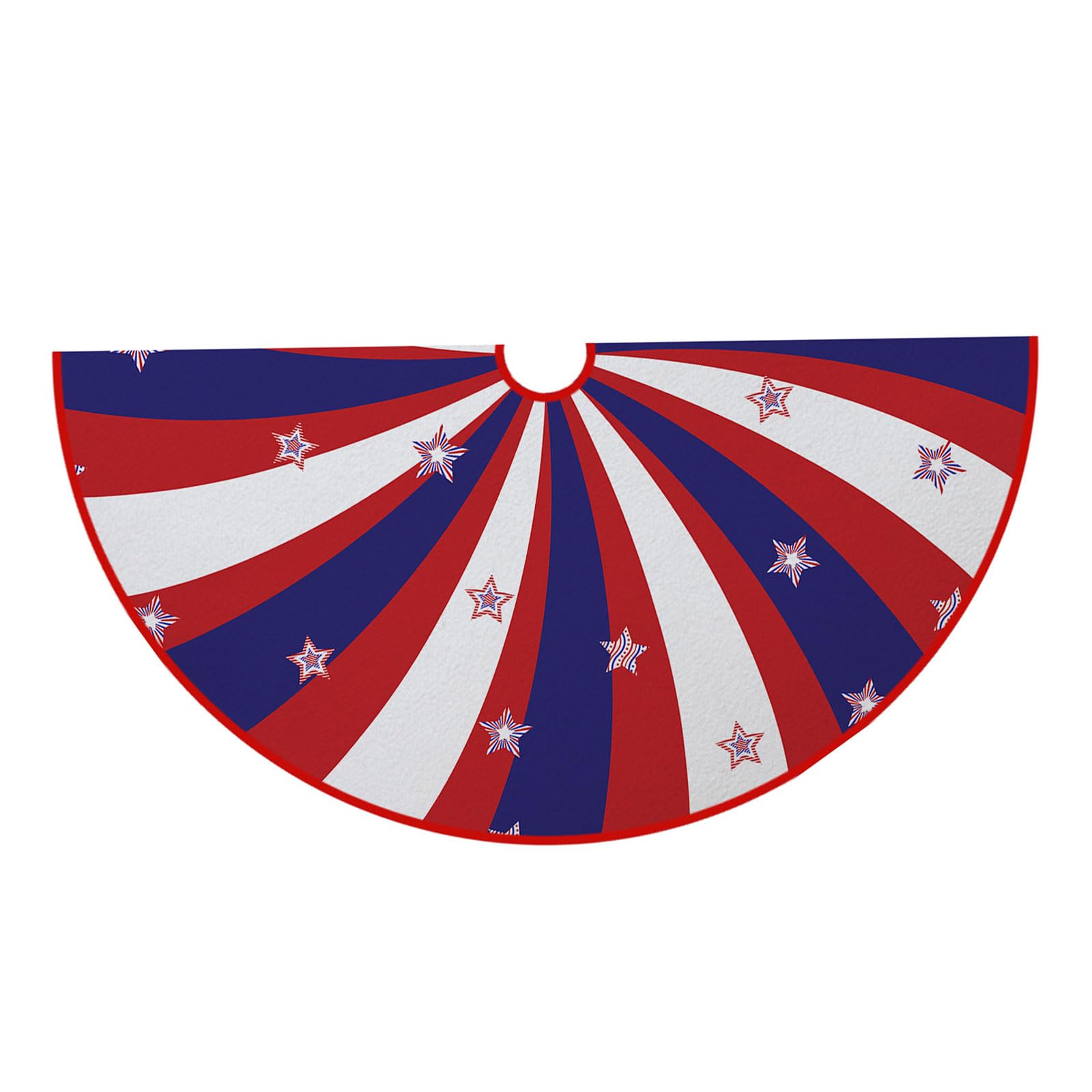 Whoasyst National Day Christmas Tree Skirt Washable Plush Polyester Tree Base Cover Decorative Floor Mat for Festival Celebration Independence Day Skirt