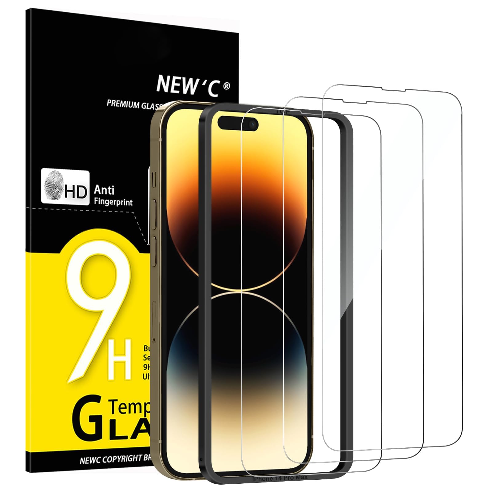NEW'C for iPhone 14 Pro Max Screen Protector Installation Tool Included