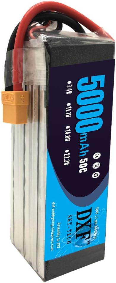 6S 5000mAh 22.2v 50C Max100C RC Lipo Battery for RC Quadcopter Airplane Helicopter Car Truck 500 600 Helicopter C Evader BX Car RC Truck RC Truggy RC Airplane UAV (1PCS 6S 5000mah XT90 Plug)