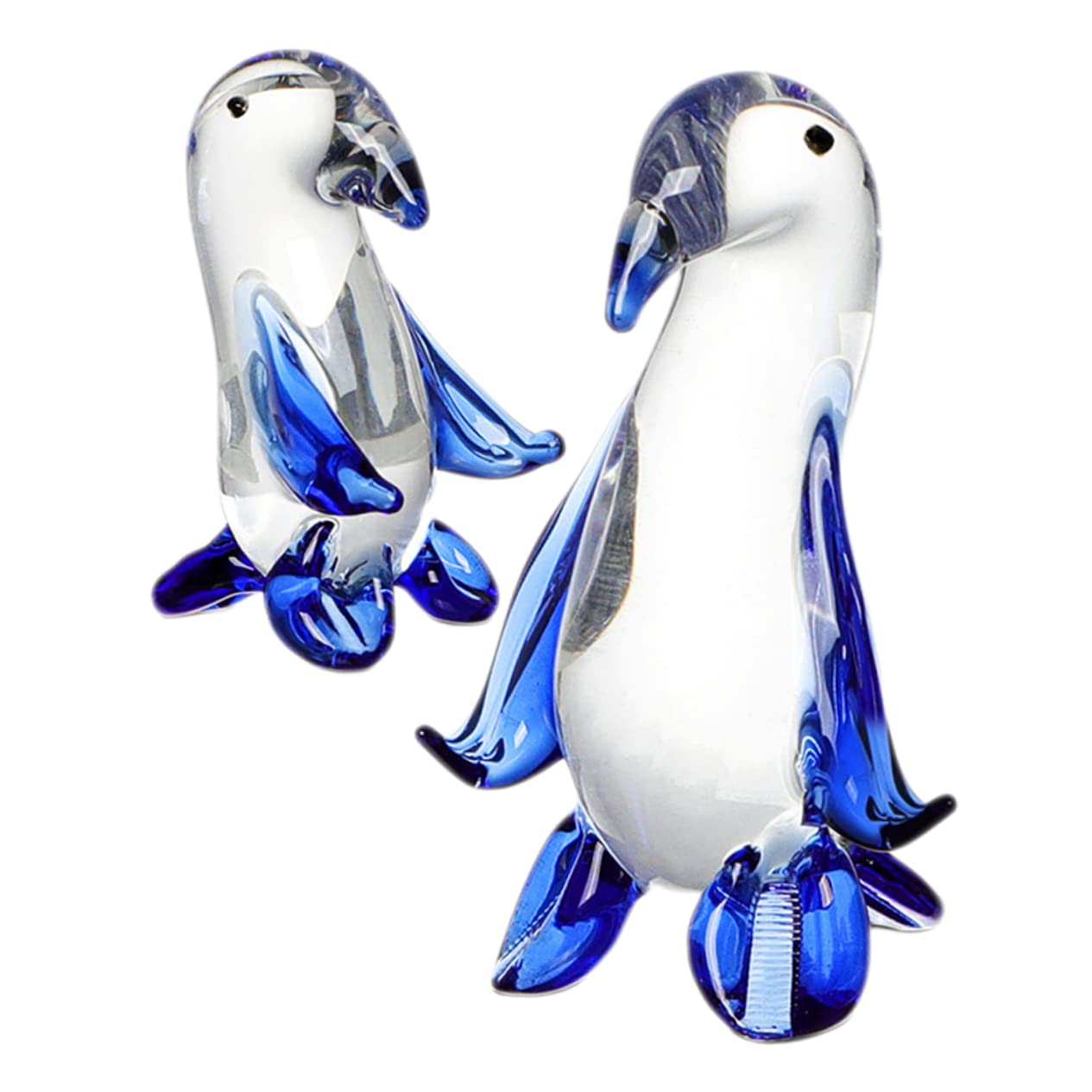 Amazon.co.jp: FELTECHELECTR 2個 クリスタルペンギンの飾り ガラスの 