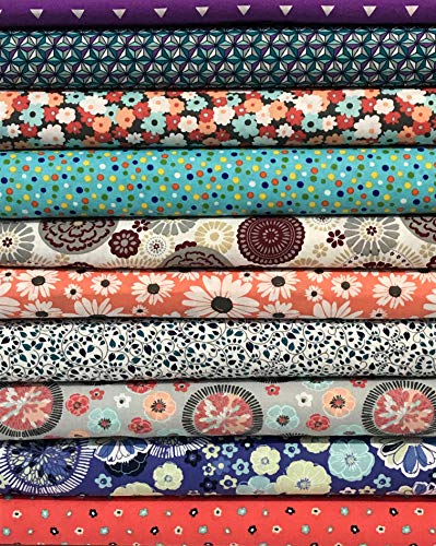 image for Quilting Fabric Squares 8.5” x 8.5” (21.6cm x 21.6cm) Pre-Cut Cott