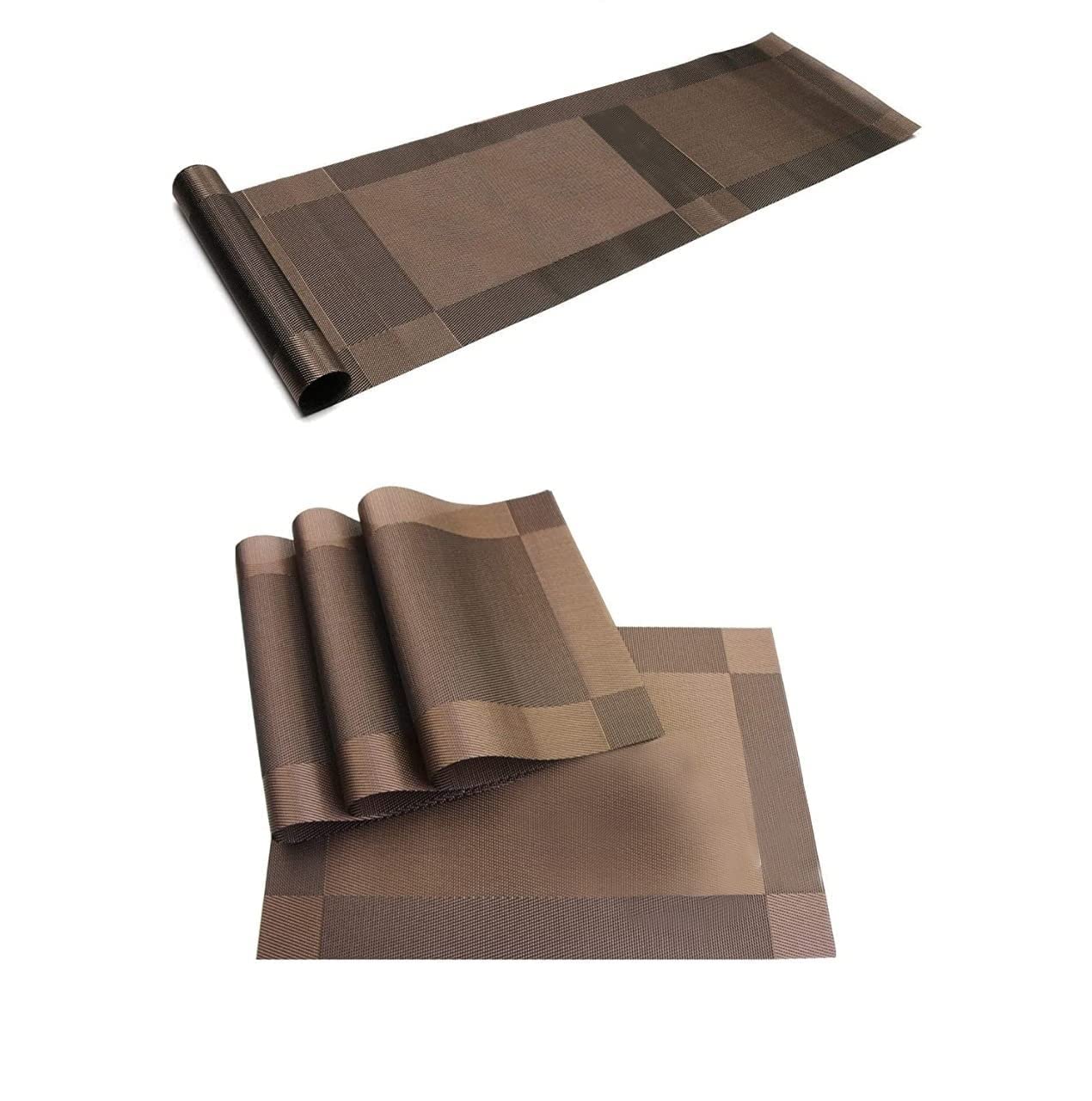 See full amazon price history chart for Ramkuwar Placemats with Compatible Table Runner Crossweave Insulation Placemat Washable Table Mats Runner and Placemat Set 4 Brown Ramkuwar Placemats with Compatible Table Runner Crossweave Insulation Placemat Washable Table Mats Runner and Placemat Set 4 Brown (B0BWK21PXG) Amazon Price History, Amazon Price Tracker