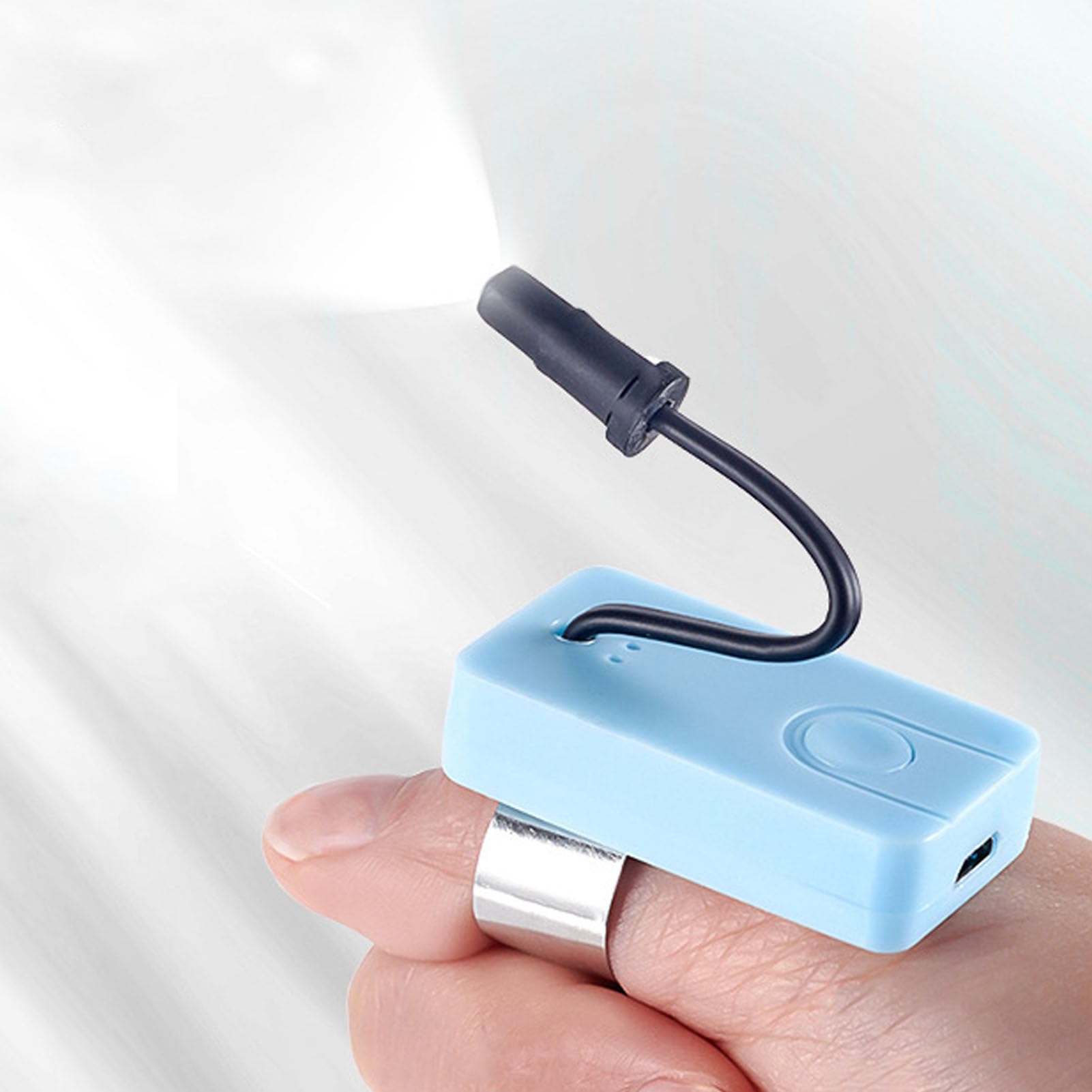 耳洗浄サムライト、USB充電式ウェアラブル耳洗浄ランプ、耳垢除去用の3つの明るさギア付き