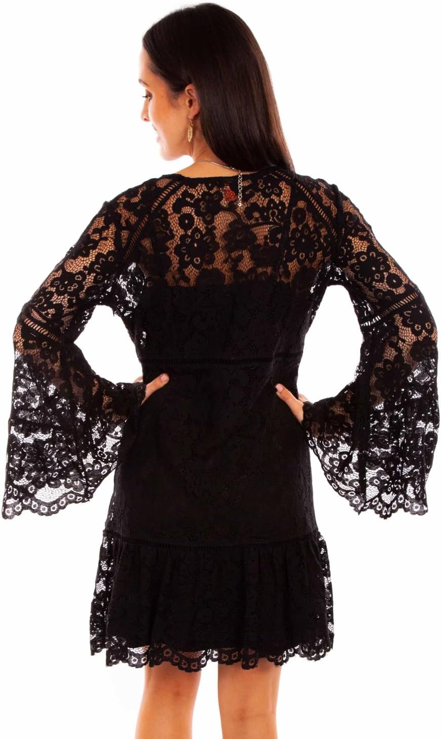 Scully Ivory Long Sleeve Womens Lace Dress HC557