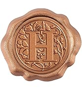 CRASPIRE Adhesive Wax Seal Stickers Initial 25Pk Floral Self- Adhesive Wax Seals Gold Decorative ...