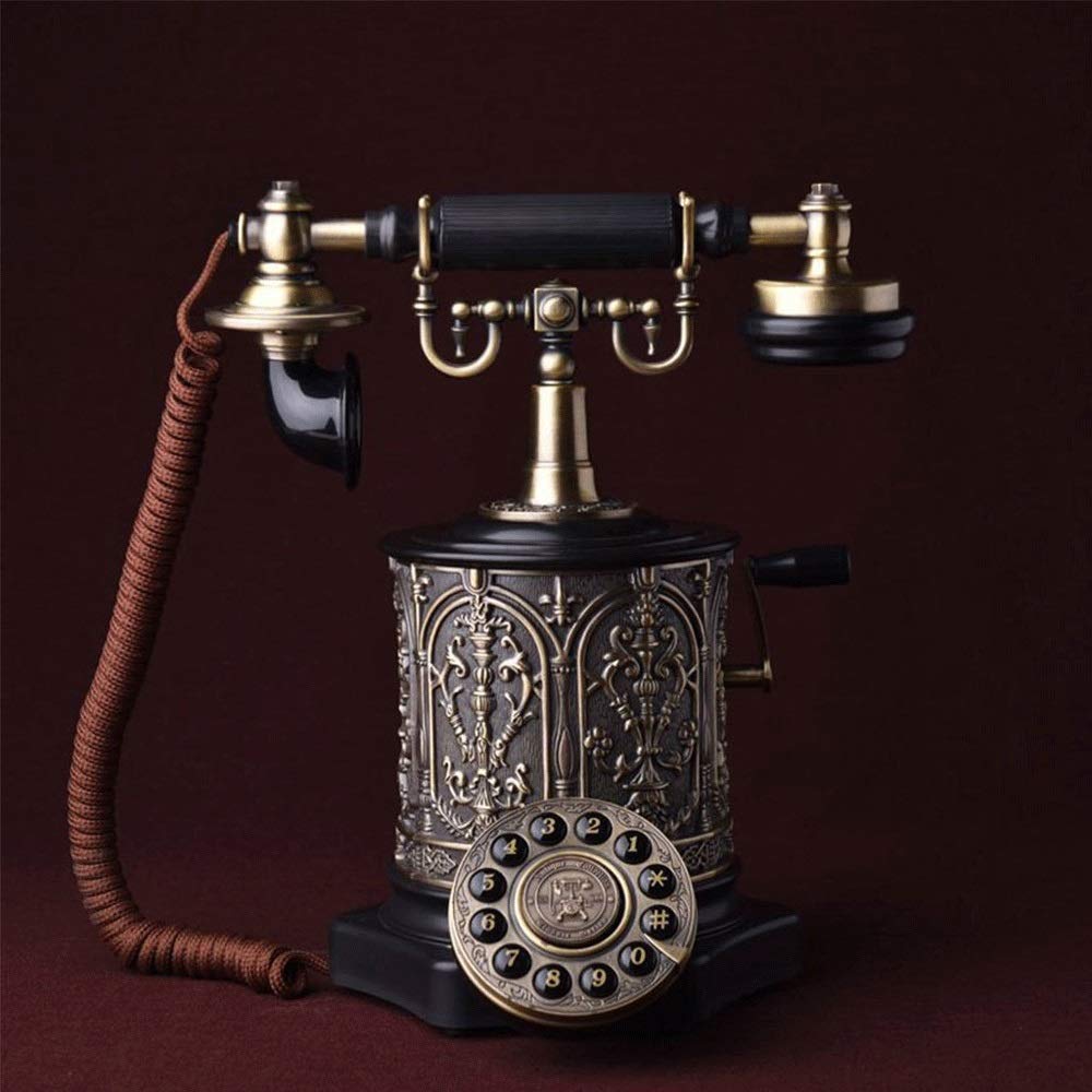 Telefon stacjonarny w stylu retro do domu, szkoły i biura. Telefon stacjonarny w stylu retro, stacjonarny telefon retro. Klasyczny europejski telefon naziemny w stylu retro. Nadaje się do dekoracji b