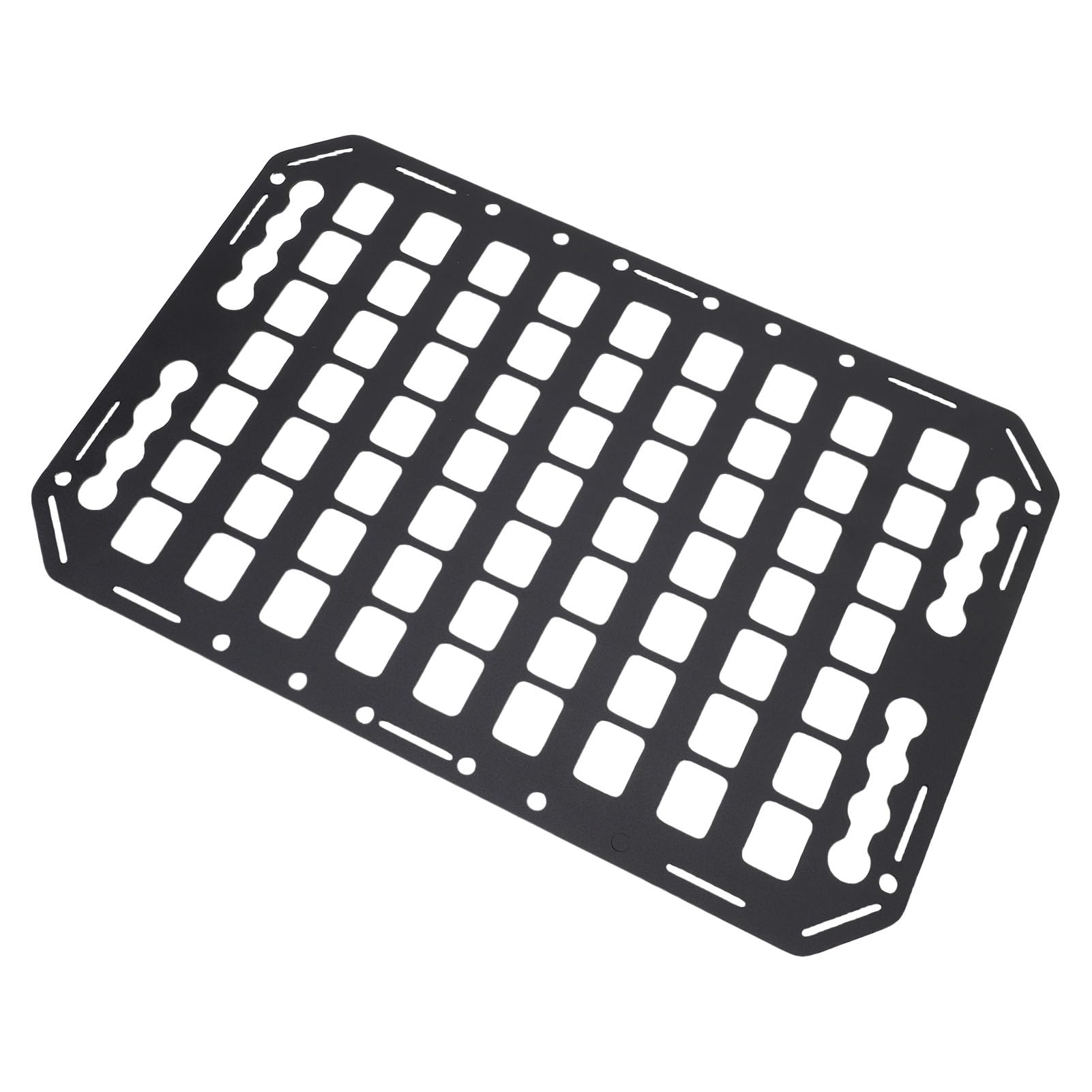 Hidyliu Pannello Molle per Pianale di Camion, Organizer per Binari a L in Lega di Alluminio con Fori Multipli per Un'installazione, Adatto per Auto SUV Camion 483x311x2mm