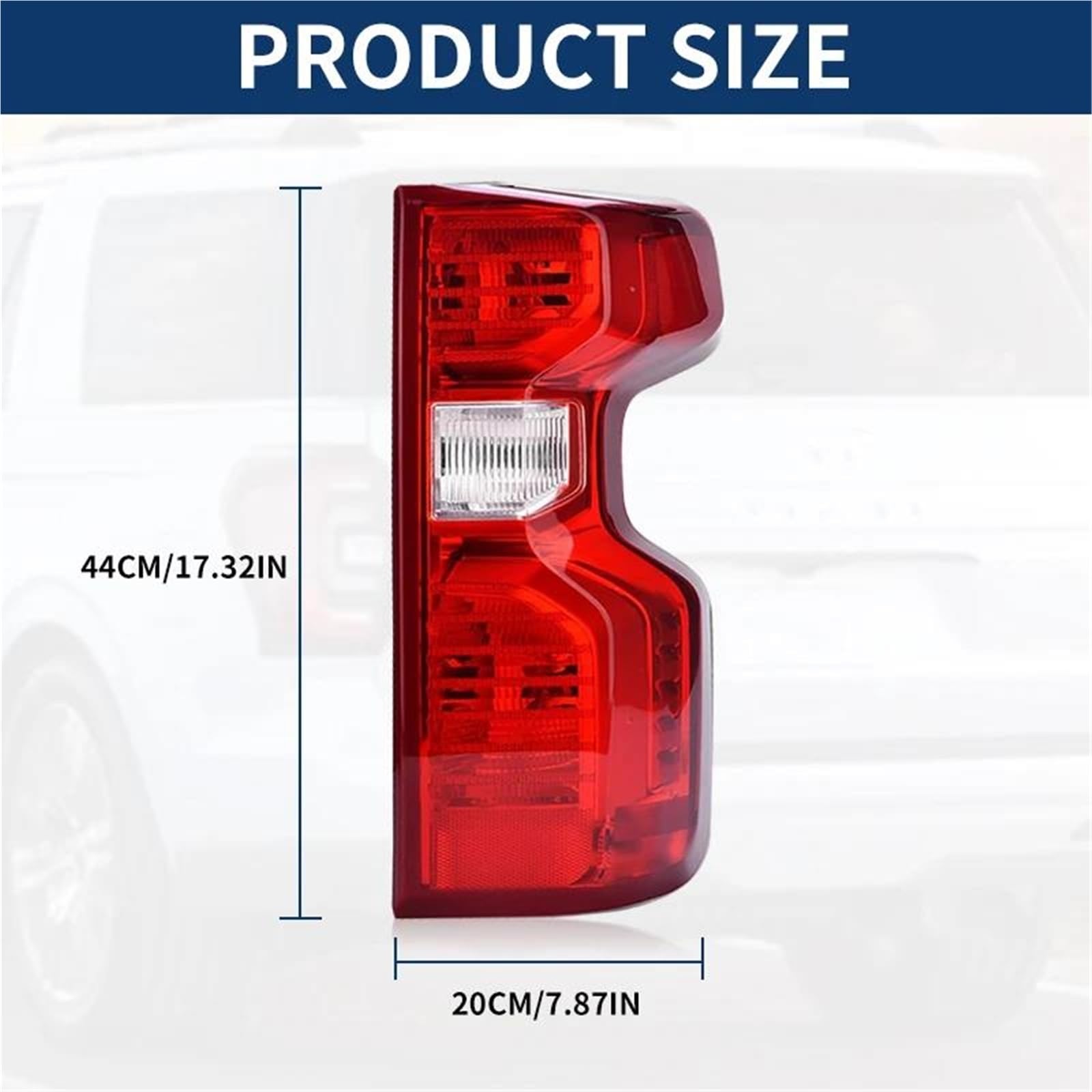 Pilotos Traseros Luz De Freno Trasera Para Chevy Para Silverado 1500 2500HD 3500HD (2019-2023) Marcha Atrás GM2800308 GM2801308(Izquierda)