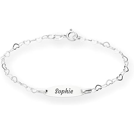 Amor Kinder Armband 925 Sterling Silber - Ident Armband Mit Gravur